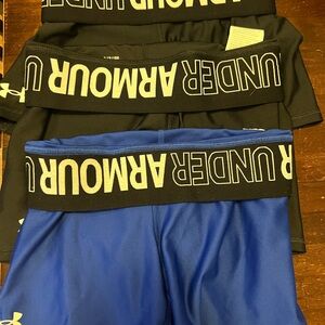 Under Armour Black and Blue Performance Shorts
